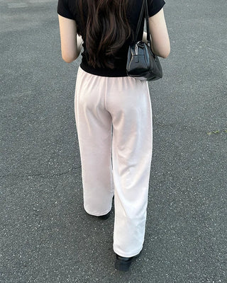 Basic drawstring waist sweatpants