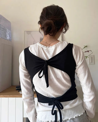 Backless Ribbon Top