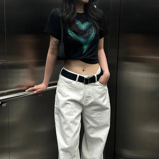 Heart Cropped Short-Sleeve T-Shirt