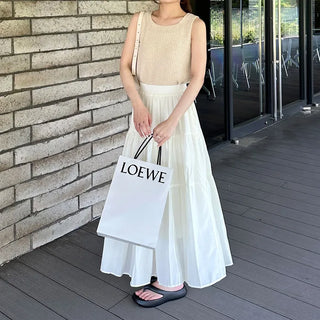 Tiered long skirt