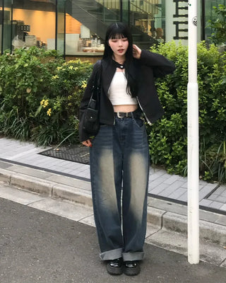 Minimalist stand-collar jacket