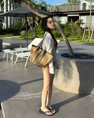 Two-button sheer cardigan