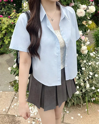 Big pleated mini skirt