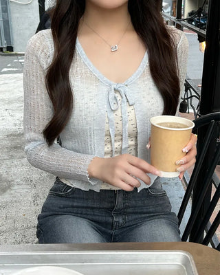 Ribbon Strap Summer Cardigan