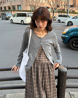 Crew neck cardigan