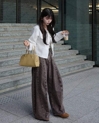 Classic gold button tweed jacket