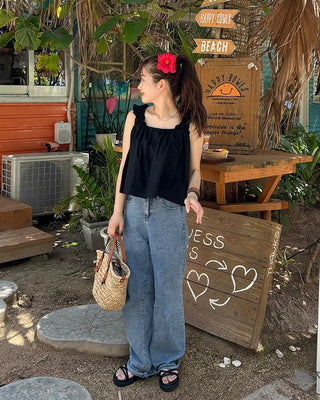 Frill sleeveless blouse