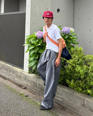 Pintuck wide slacks