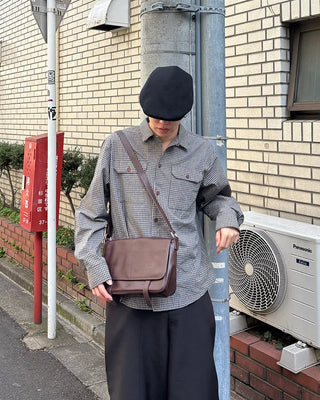 Simple leather crossbody bag