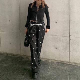 Frill Lace Banding Pants
