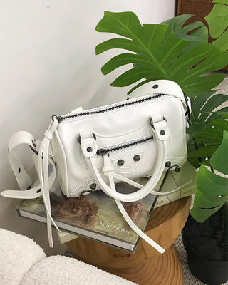 Eyelet Shoulder Mini Boston Bag