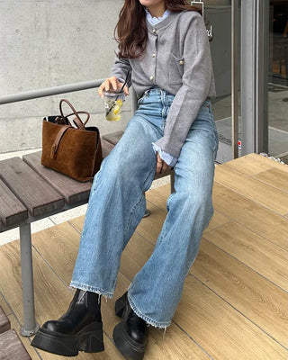 Suede Square Tote Bag