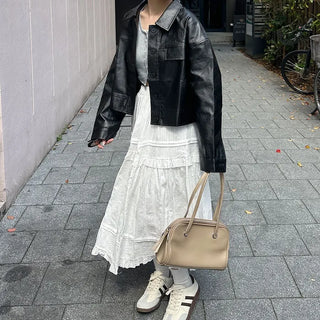 Frilled tiered skirt