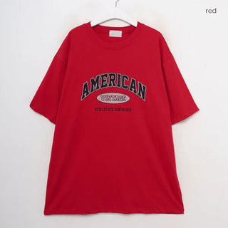 (Unisex) American Print Short-Sleeve T-Shirt