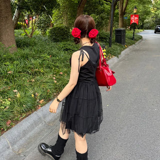 Chiffon layered mini dress