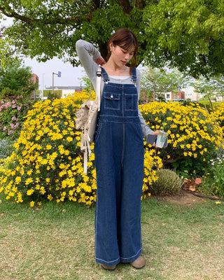 Loose-fit overalls