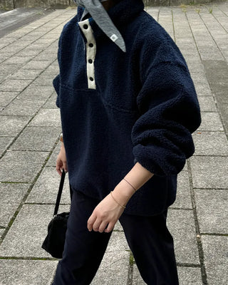 Warm Button Fleece Anorak