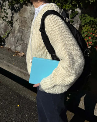 Handmade V-neck knit sweater