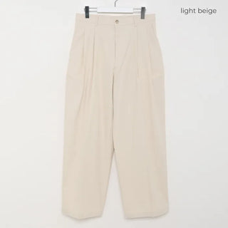 Two-pleat cotton slacks