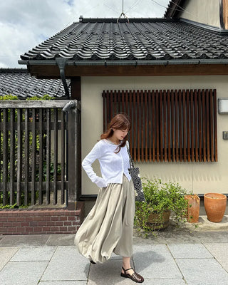 Balloon bunning long skirt