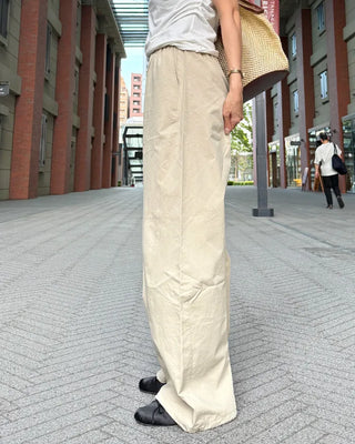 Balloon waist elastic pants