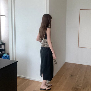 Belted shirt long dress