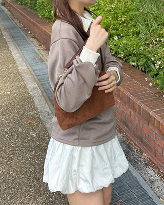 Open-collar double-button knit