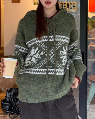 Nordic knit hoodie