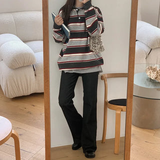 (2 colors) Bootcut denim pants