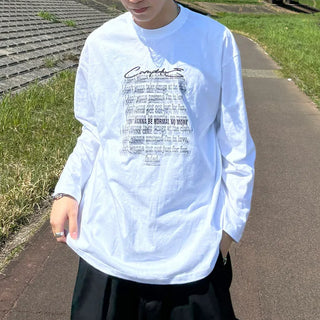 (Unisex) Lettering Long T-Shirt