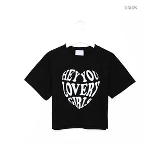 Lovely Heart Cropped Short-Sleeve T-Shirt