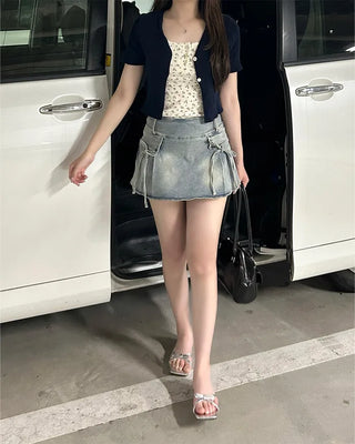 Flower button camisole