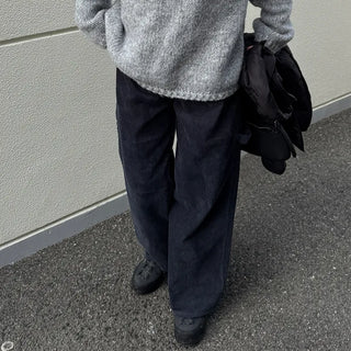 Washed corduroy carpenter pants