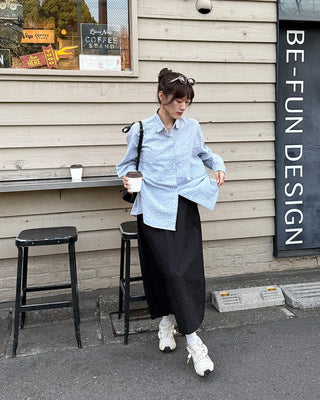 Striped pendant shirt