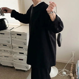 Oversized basic long-sleeved T-shirt