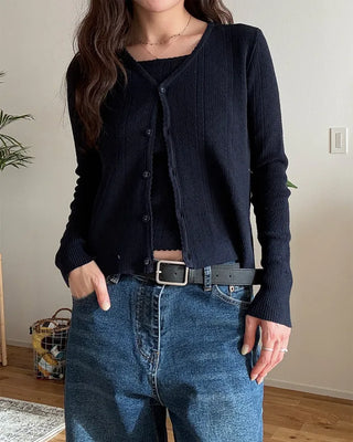 Punching knit ensemble