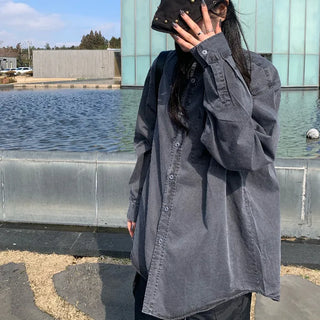 [unisex] Oversized Pigment Dye Shirt