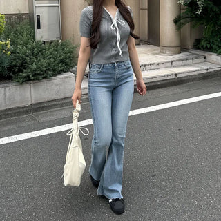 Flared Fit Denim Pants