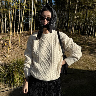 Casual Round Knit Sweater