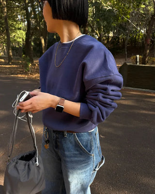 Fleece-lined colored sweatshirt