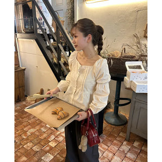 Square neck blouse