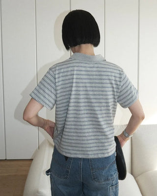 Striped polo shirt