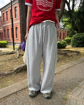 Side-tuck layered easy pants