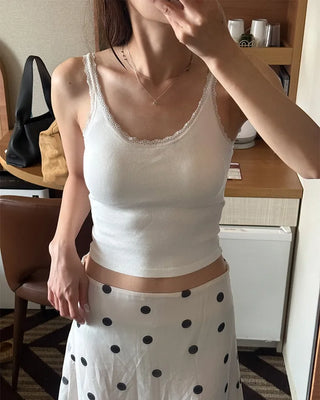 Lace rib camisole