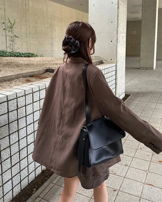 Flap belt shoulder bag