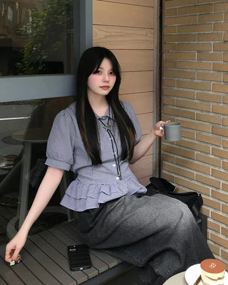 Tiered Shirring Blouse