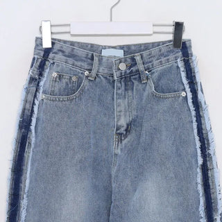 Line Point Wide Denim Pants
