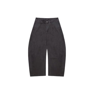 [MASONPRINCE] Curved Double Pleat Wide Pants