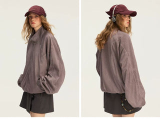 [Monterest] Washed Mesh Oversized Track Jacket