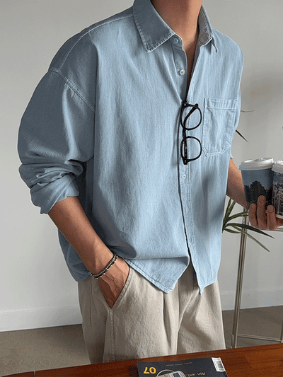 Prism Twill Pigment Crop Shirt